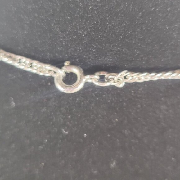 Vintage Sarah Coventry Religious Modest Silver Pearl Cross Chain 24" Necklace - Picture 5 of 5